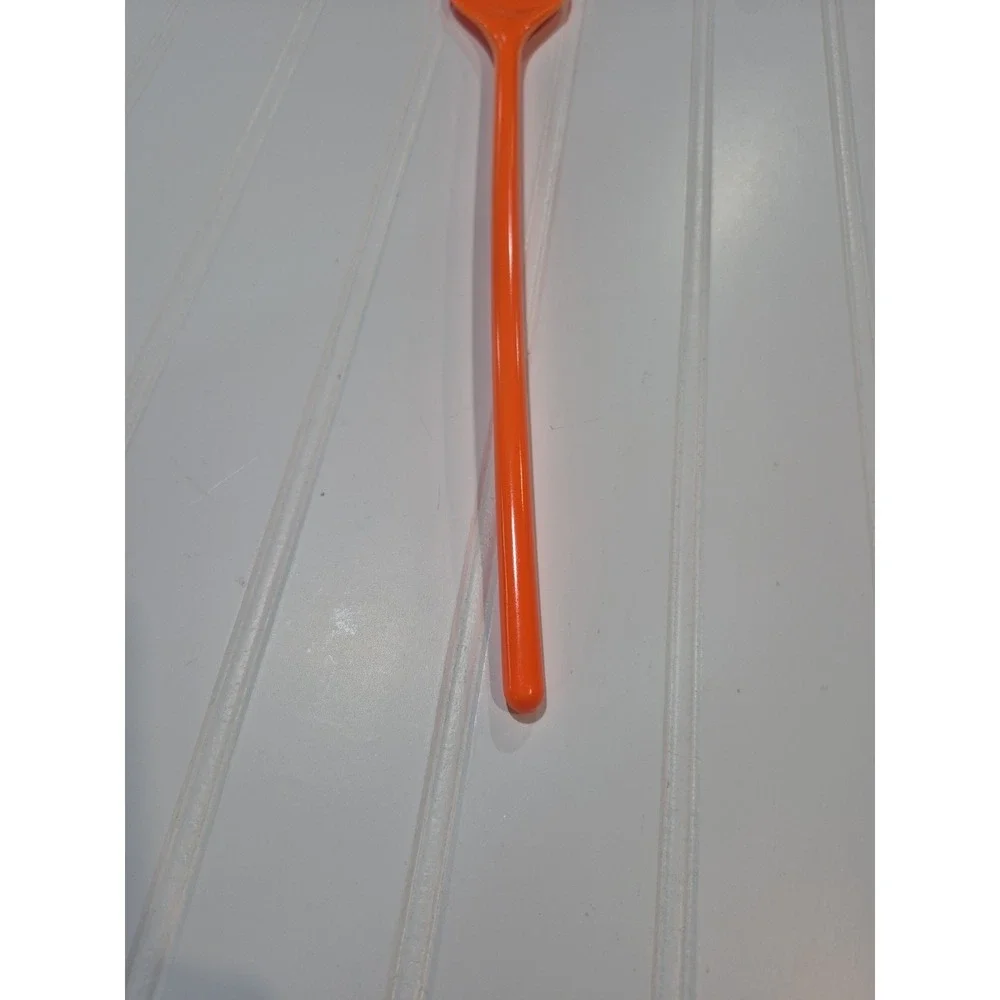 Vintage Orange Melamine Ware Long Mixing Cooking Stir Spoon Utensil  12 Inches